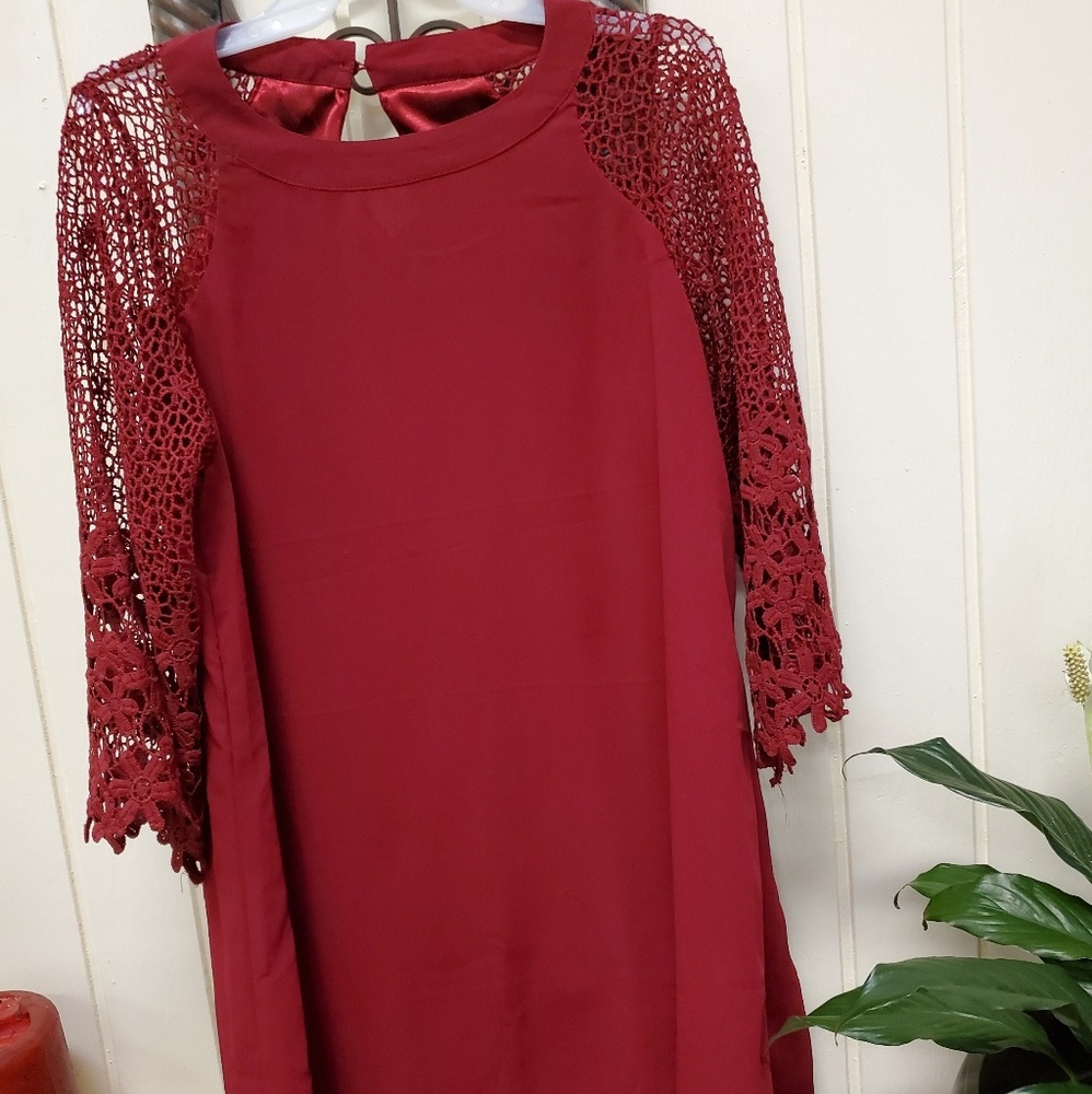 Red or wine dress
